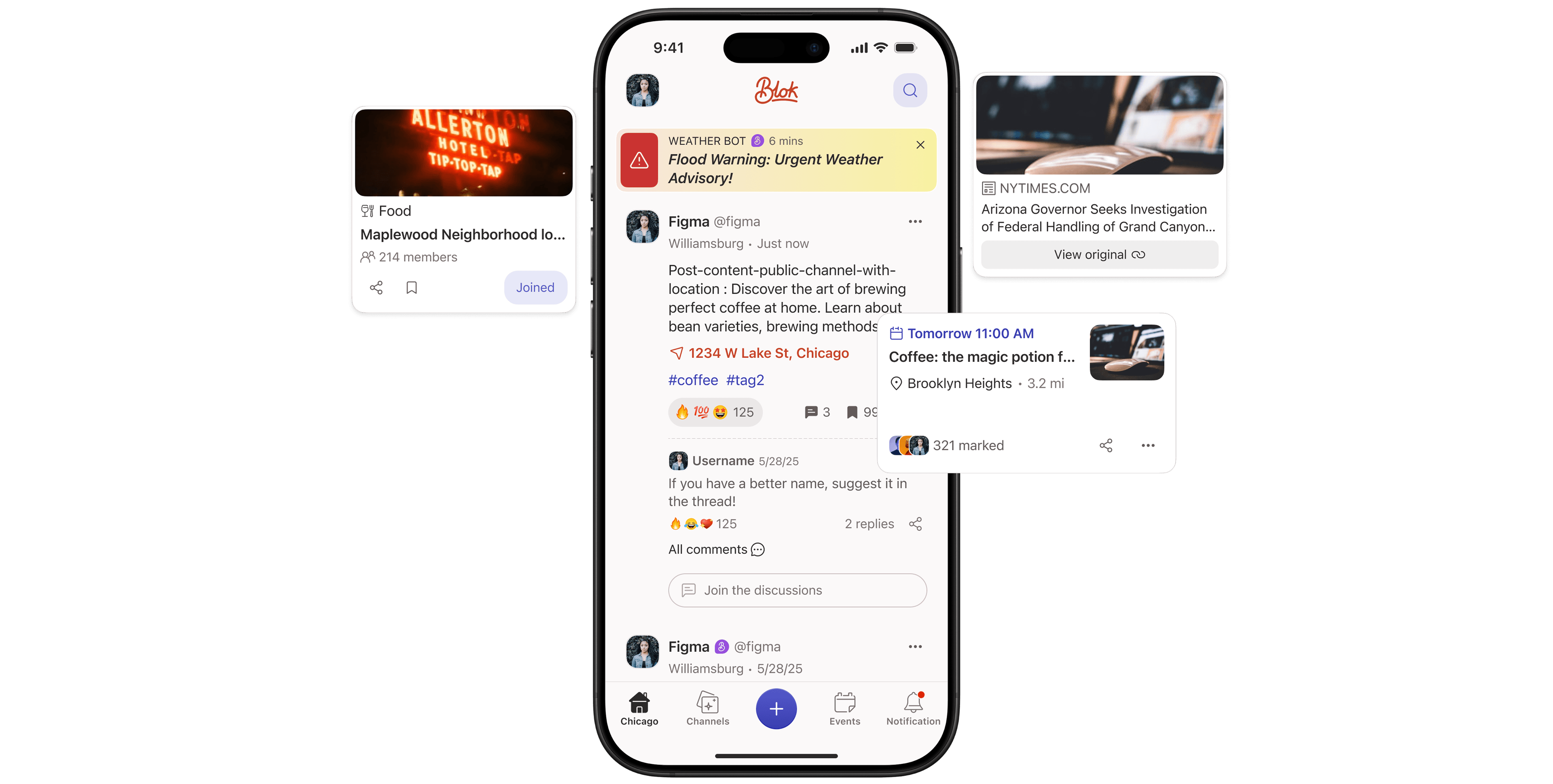 App interface preview